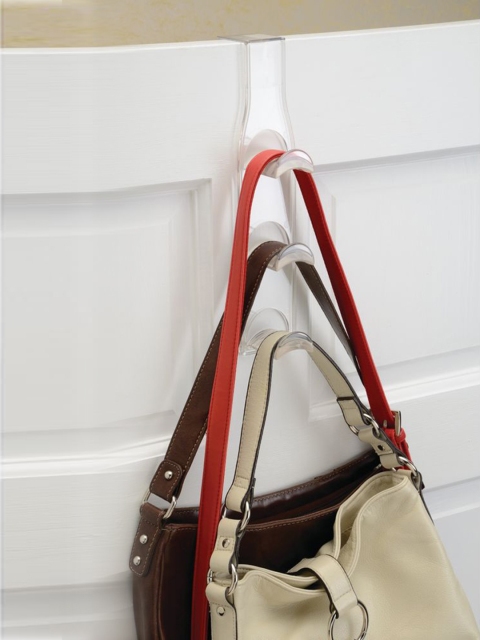 INTERDESIGN White Solid Door Handbag Holder