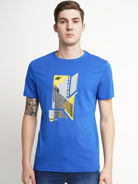 4F Men Blue Printed Round Neck Pure Cotton T-shirt
4F Men Blue Printed Round Neck Pure Cotton T-shirt
