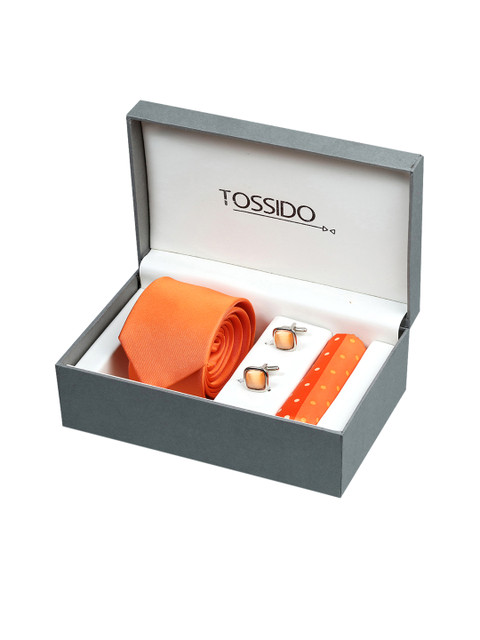 Tossido Men Orange & Silver-Toned Accessory Gift Set
Tossido Men Orange & Silver-Toned Accessory Gift Set