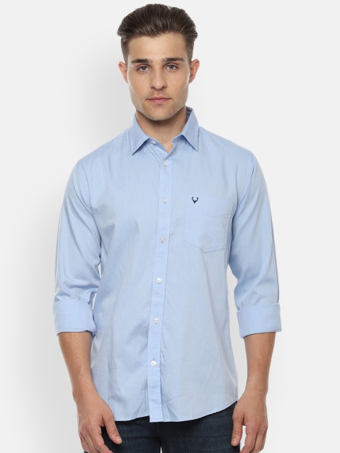 Allen Solly Men Blue Slim Fit Solid Casual Shirt