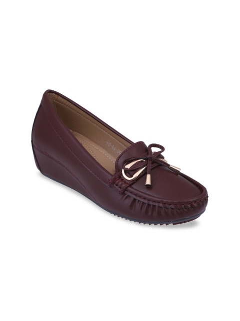 pelle albero Women Maroon Loafers