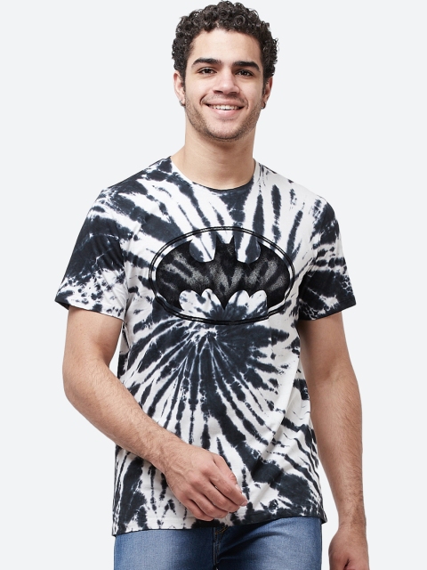 Free Authority Men Black Batman Printed T-shirt