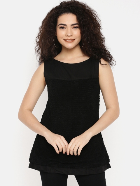IDK Women Black Solid Top