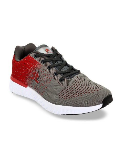 OFF LIMITS Men Grey & Red Mesh Running Shoes