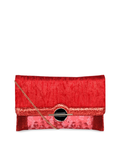 ESBEDA Red Textured Clutch