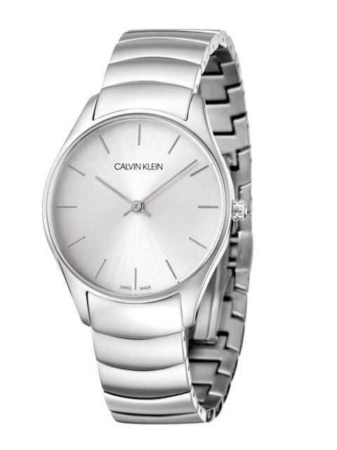 Calvin Klein Classic Women Silver-Toned Analogue Swiss Made Watch K4D22146