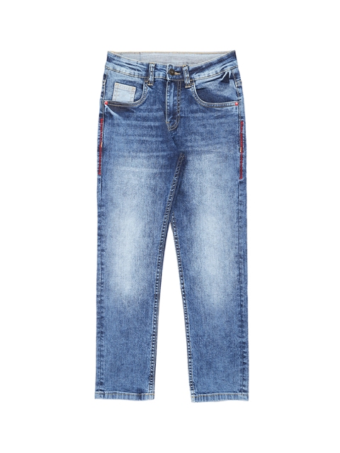 Pantaloons Junior Boys Blue Tapered Fit High-Rise Clean Look Jeans