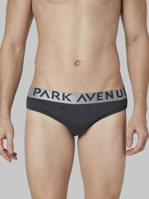 Park Avenue Men Grey Solid Basic Briefs PZRX00079-G687F070
