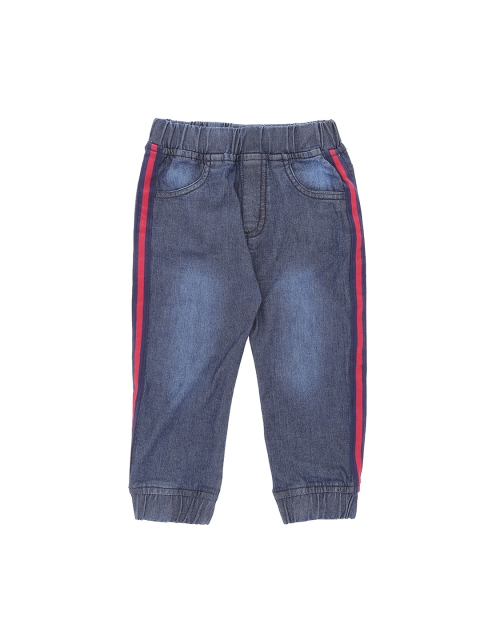 Pantaloons Baby Boys Blue Jogger Mid-Rise Clean Look Joggers