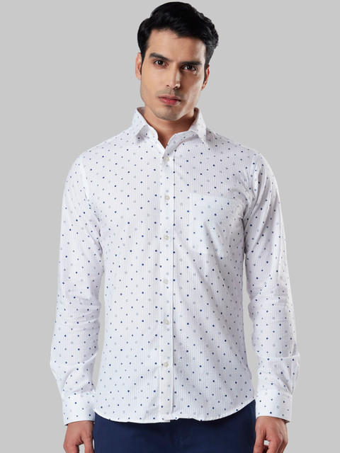 Raymond Men White & Blue Regular Fit Printed Casual Shirt
Raymond Men White & Blue Regular Fit Printed Casual Shirt