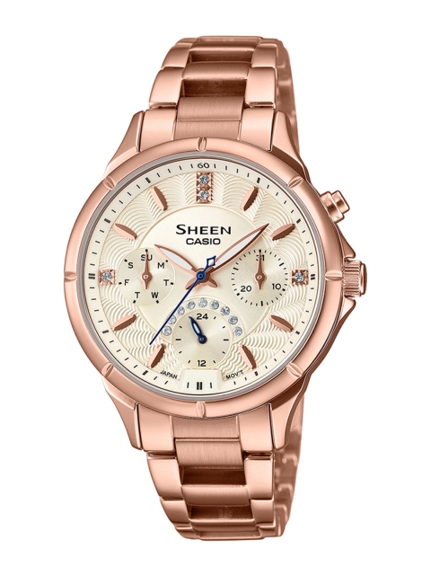 CASIO Sheen Women Beige Analogue Watch SX263 SHE-3047PG-9AUDR