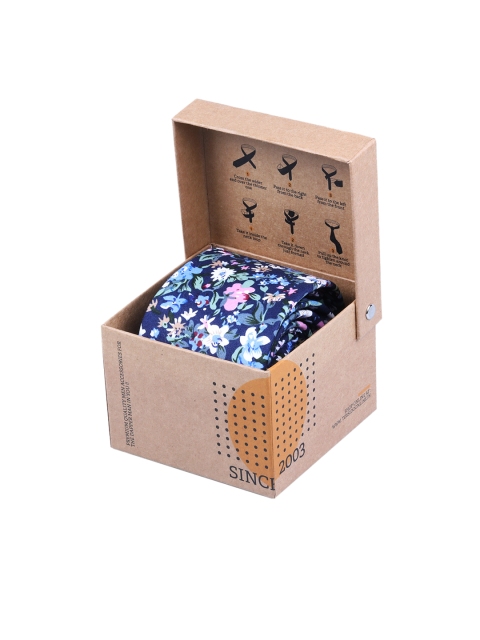 Tossido Men Blue Printed Broad Tie