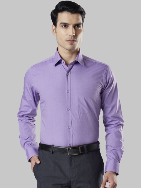 Raymond Men Violet Regular Fit Solid Formal Shirt