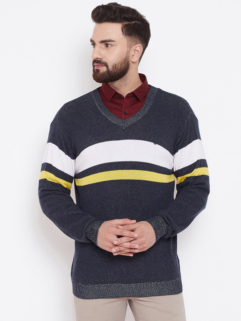 Duke Men Navy Blue Solid Sweater
Duke Men Navy Blue Solid Sweater