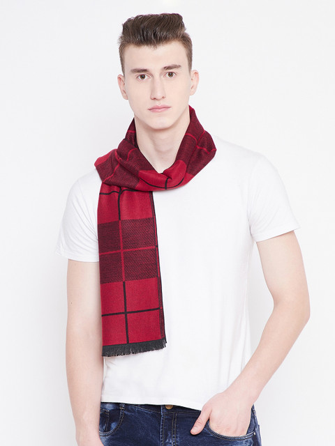 Alvaro Castagnino Men Red & Black Checked Muffler 
Alvaro Castagnino Men Red & Black Checked Muffler