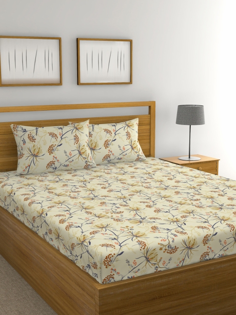 Raymond Home Yellow & Orange Floral 104 TC Cotton 1 Queen Bedsheet with 2 Pillow Covers
Raymond Home Yellow & Orange Floral 104 TC Cotton 1 Queen Bedsheet with 2 Pillow Covers