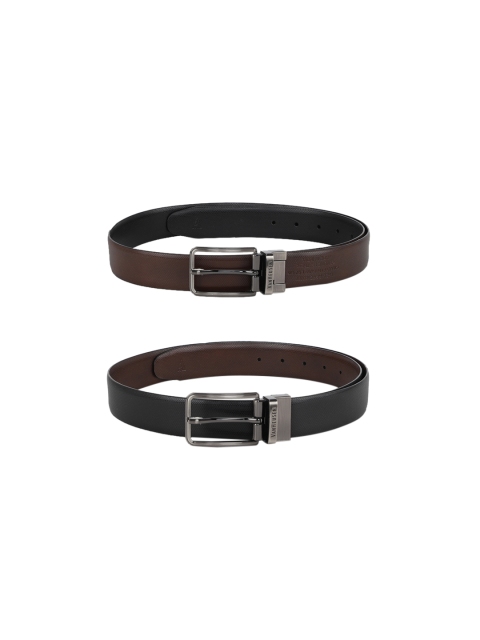 Van Heusen Men Brown & Black Textured Belt