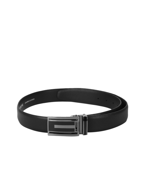 Red Tape Men Black Textured Leather Belt