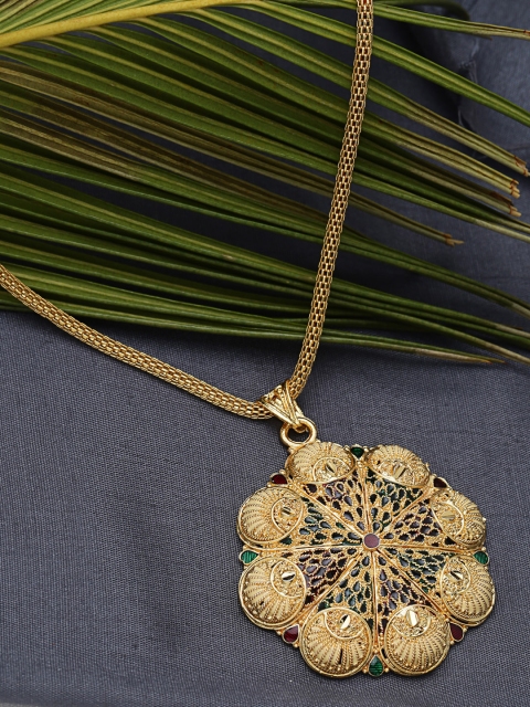 ZeroKaata Gold-Plated Handcrafted Pendant with Chain