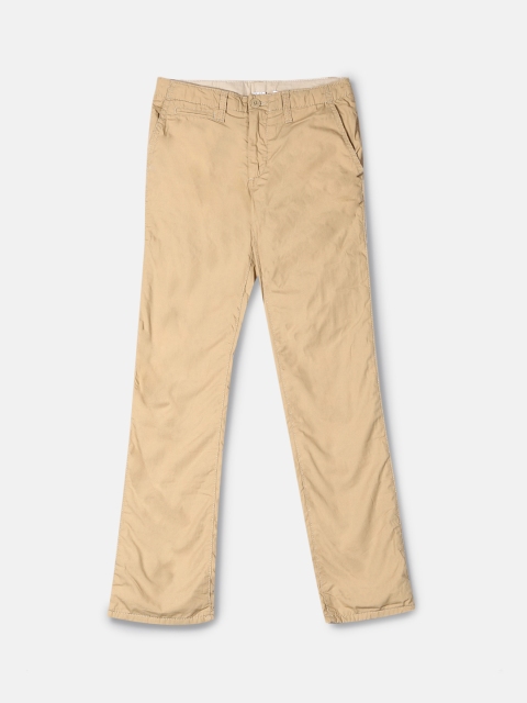 GAP Boys Beige Solid Regular Fit Regular Trousers