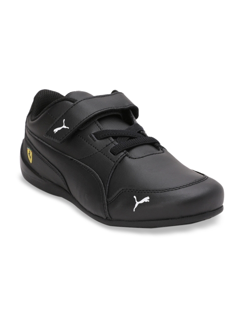 Puma Kids Black SF Drift Cat 7 V PS Leather Sneakers