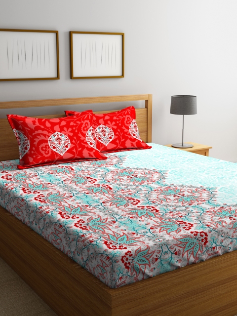 Portico New York Blue & Red Geometric 144 TC Cotton 1 Queen Bedsheet with 2 Pillow Covers
Portico New York Blue & Red Geometric 144 TC Cotton 1 Queen Bedsheet with 2 Pillow Covers