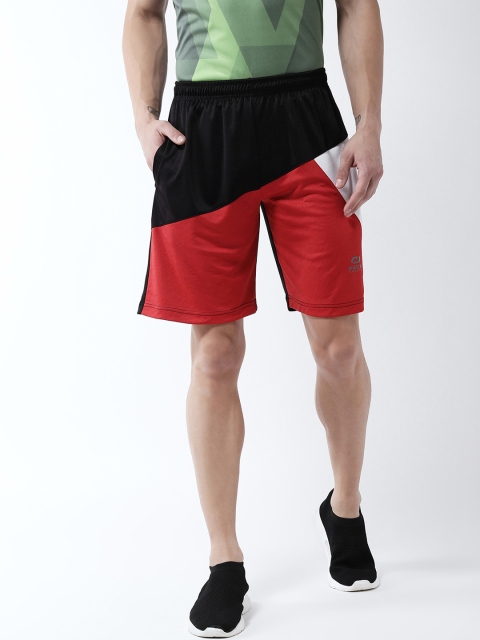 Masch Sports Men Black Solid Regular Fit Sports Shorts