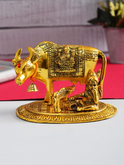 Archies Gold-toned Shree Krishna and calf Showpiece