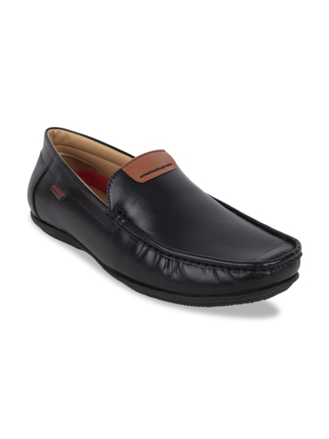Duke Men Navy Blue & Brown Loafers