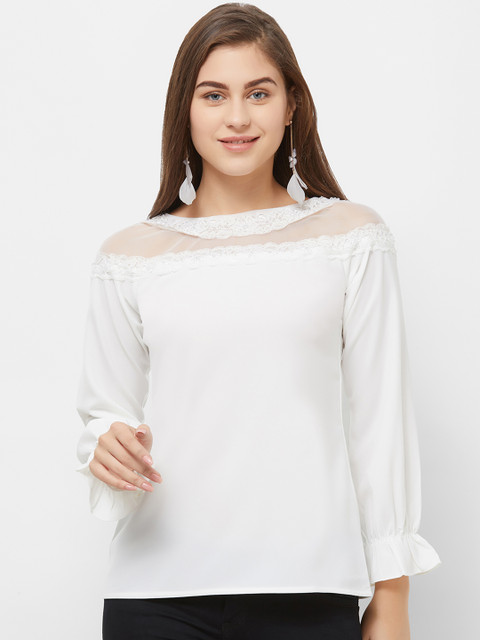 Soie Women Off-White Embellished Top
Soie Women Off-White Embellished Top