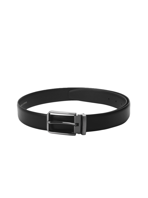 Red Tape Men Black Solid Leather Belt