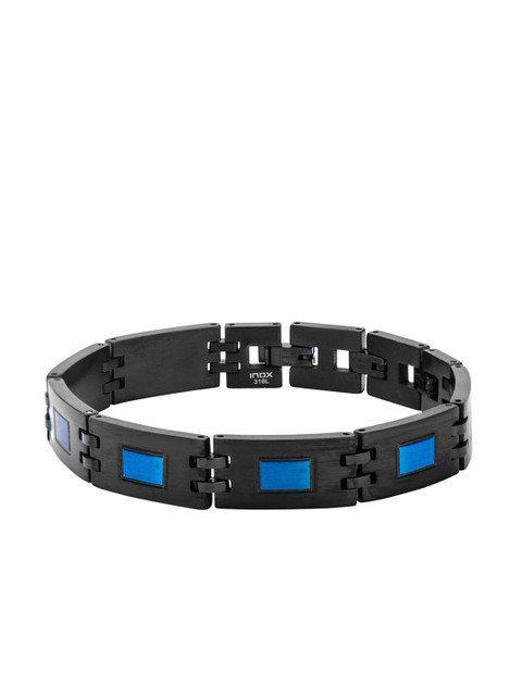 Inox Jewelry Men Blue & Black Stainless Steel Link Bracelet
Inox Jewelry Men Blue & Black Stainless Steel Link Bracelet