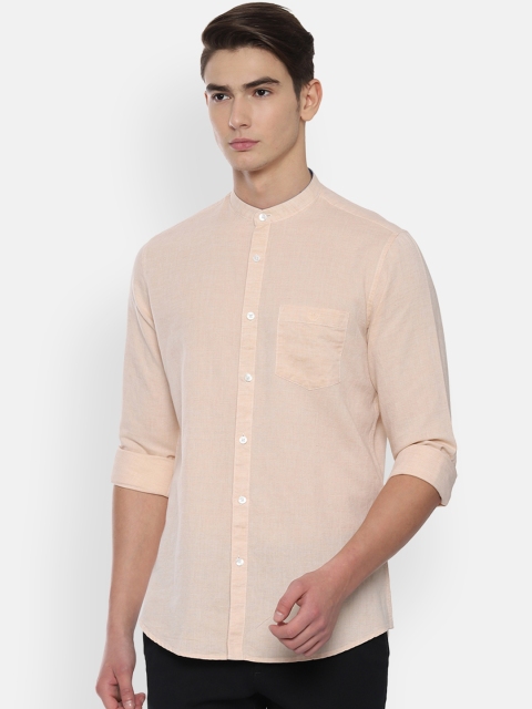 Van Heusen Sport Men Beige Slim Fit Solid Casual Shirt