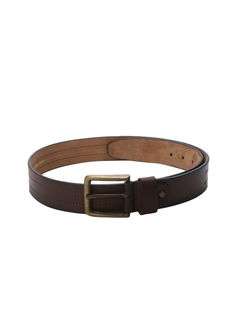 Red Tape Men Brown Textured Leather Belt