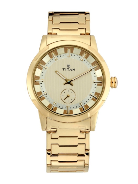 Titan Men Gold-Toned Analogue Watch 1792YM01