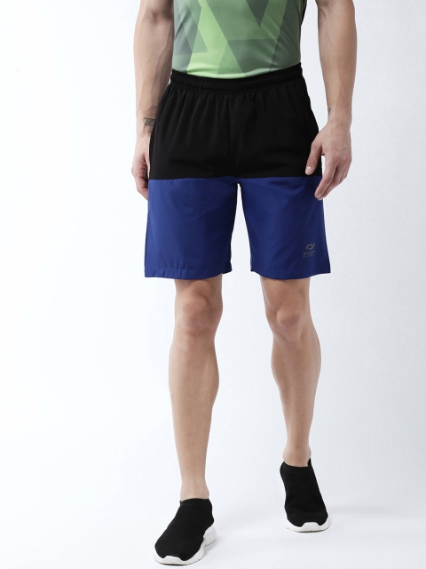 Masch Sports Men Black Solid Regular Fit Sports Shorts