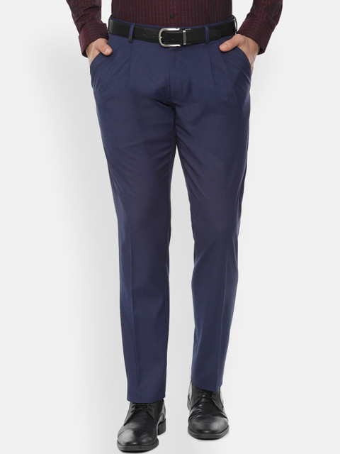 Van Heusen Men Navy Blue Slim Fit Solid Formal Trousers
Van Heusen Men Navy Blue Slim Fit Solid Formal Trousers