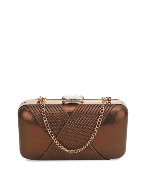 Kazo Bronze-Toned Solid Clutch