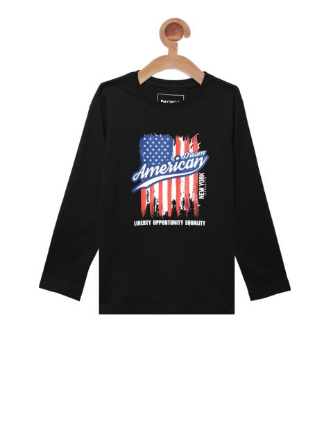 Circle Square Unisex Black Printed Round Neck T-shirt