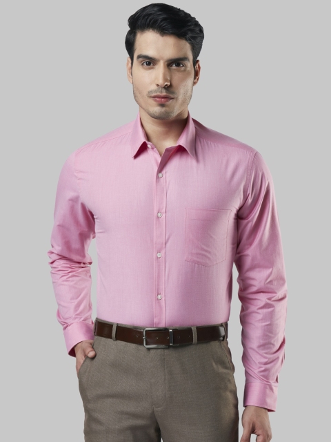 Next Look Men Pink Regular Fit Solid Formal Shirt