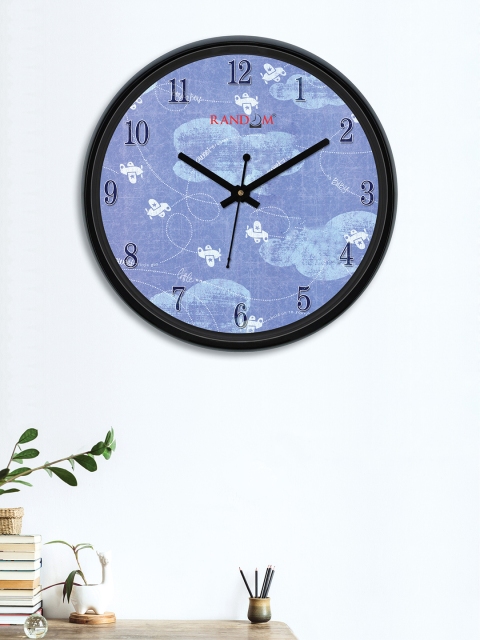RANDOM Lavender Round Printed 30 cm Analogue Wall Clock