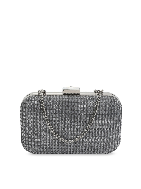 Kazo Silver-Toned Solid Clutch