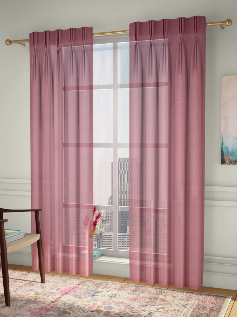 CURTAIN LABEL Pink Set of 2 Long Door Curtains