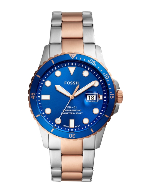 Fossil Men Blue Analogue Watch FS5654