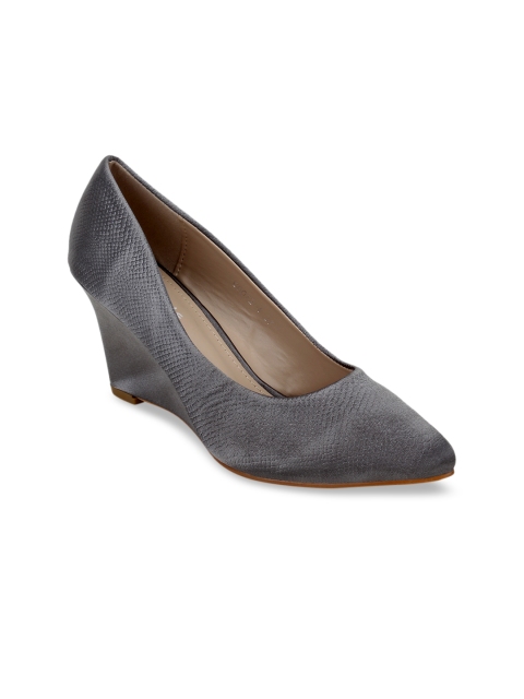 Bloomtale Women Grey Solid Pumps