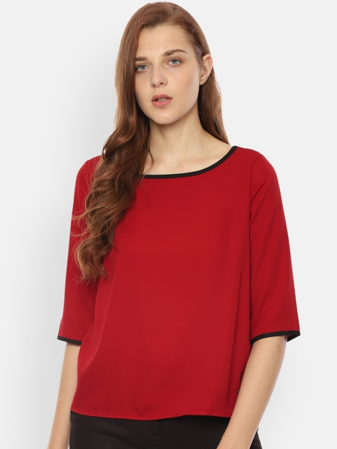 Allen Solly Women Red Solid Top