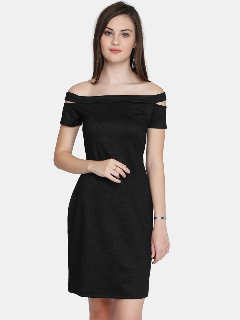 Eavan Women Solid Black Sheath Dress