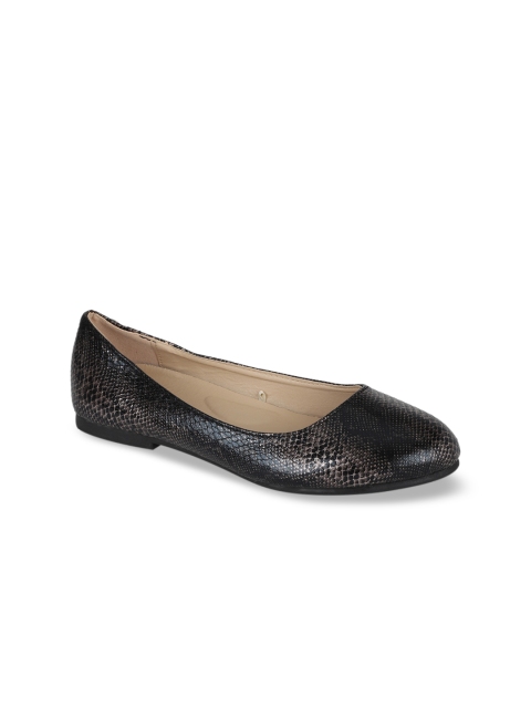 Van Heusen Women Black Printed Ballerinas