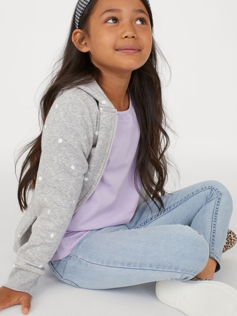H&M Girls Solid Denim Jeggings, Blue