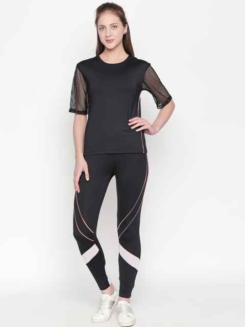 Tuna London Women Black Solid Tracksuit